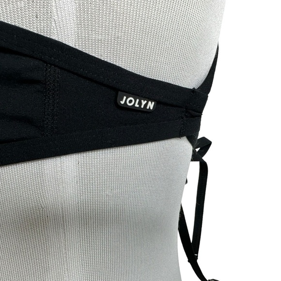 Jolyn Womens Tomcat Swim Bikini Top Size Large Strappy Tie Back Beach Swimwear - Picture 5 of 6